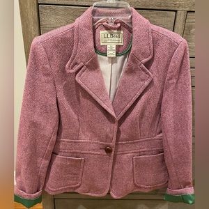 LL Bean Purple Wool Blazer